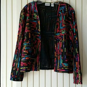 Chico's Multicolored Ribbon Jacket